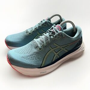 Asics Gel-Kayano 30 Womens 9.5 Shoes Gris Blue Lime Green Road Running Support